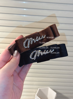 【兰LANLAN】典雅设计丝绒蝴蝶结发夹高级感后脑勺气质刘海鸭嘴夹