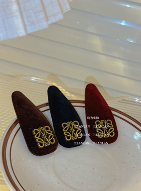 【兰LANLAN】冬日跳跃！丝绒发夹女高级感气质刘海夹侧边夹发饰