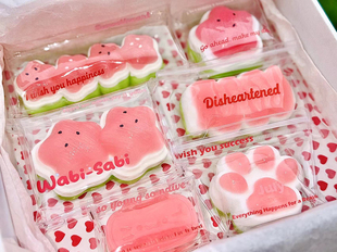 猫爪捏捏模具硅胶diy吐司二连面包饭团大福奶油条鲷鱼烧捏捏乐模