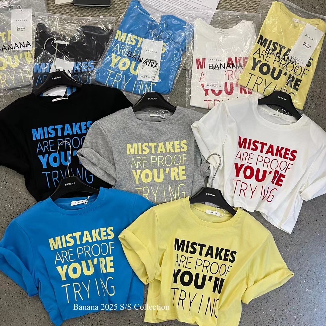 韩版休闲字母印花短袖T恤