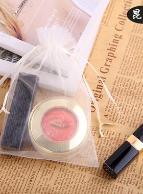 喜糖袋礼品袋纱抽绳束口袋结婚包装袋定做网纱袋纯色珍珠纱袋印刷