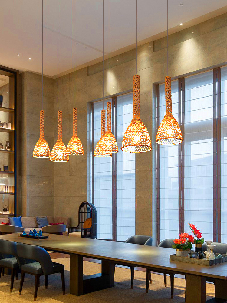 日式餐饮吊灯藤编覆古餐厅民宿禅意茶室火锅店手工编织藤艺长吊灯,家装灯饰光源,酒店/宴会厅/餐饮吊灯,淘宝优惠券,粉丝福利购,淘宝优惠卷