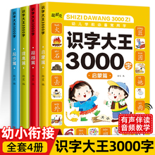 识字书幼儿认字 识字大王3000字 幼儿识字启蒙认字卡片 识字卡3000字幼儿园认字神器 儿童宝宝看图学字全套启蒙早教书绘本有声伴读