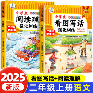2025新版 小学2年级上范文大全同步练习册练习教材看图说话训练 二年级上下册看图写话语文阅读理解专项强化训练书每日一练人教版
