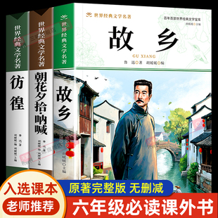 鲁迅原著正版 故乡 六年级必读课外书上册6年级课外阅读书籍鲁迅 故乡老师推荐 小学生鲁迅读本 散文作品集鲁迅全集经典 带考点