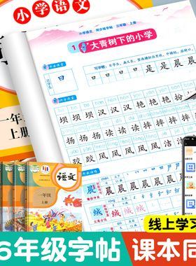 人教版一年级下册字帖二年级下册练字帖三年级四年级五六年级上册下册语文同步字帖每日一练写字课课练英语字帖小学生专用正楷字贴
