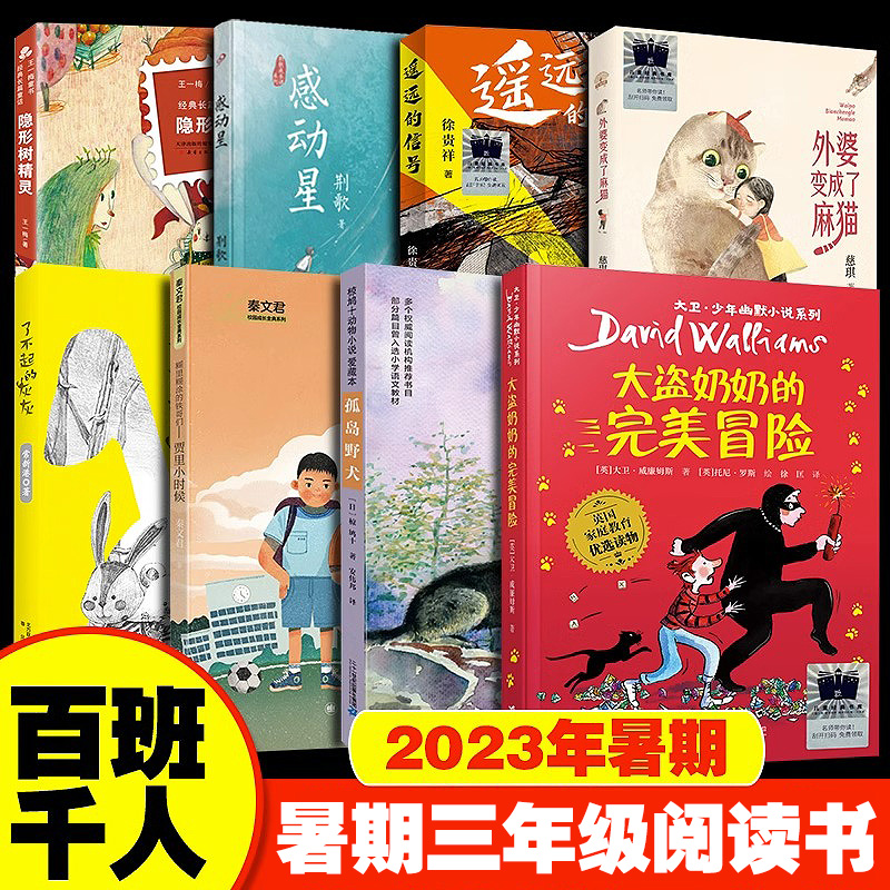 2023年百班千人暑期阅读3三年级 大盗奶奶的完美冒险 三年级阅读课外书非必老师儿童文学阅读一二三年级小学生课外书阅读