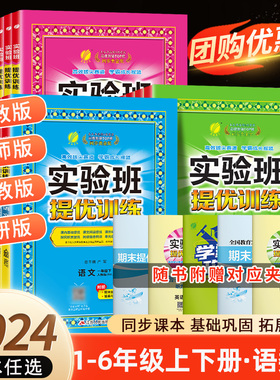 2024新版实验班提优训练二年级下册三年级下册一年级四年级五六年级语文人教版数学苏教版同步练习册上英语训练春雨期中期末试卷子