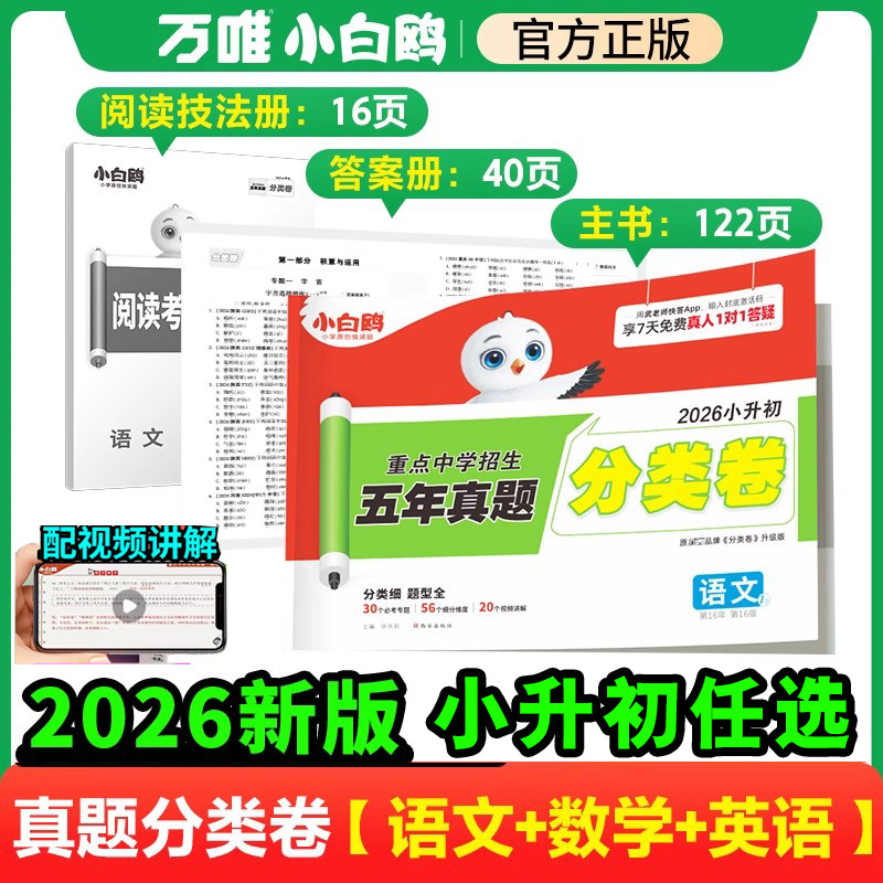 2026小白鸥小升初真题分类卷