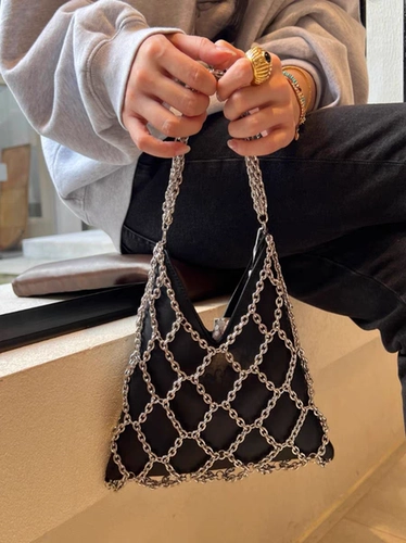 Модная цепь, дизайнерский геометрический треугольник, сумка на одно плечо, популярно в интернете, городской стиль