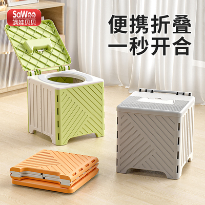 儿童折叠马桶外出携带便携式小孩尿壶尿盆车载旅游男女宝宝坐便器