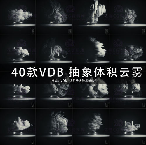 G609-C4D/MAYA/3DMAX三维素材 体积云雾艺术云雾抽象流体 3D素材