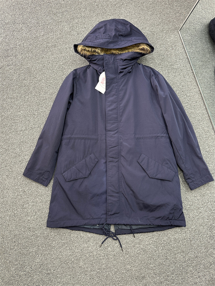 出口日单 可脱卸内胆！秋冬女士中长款派克服连帽毛领棉衣外套女