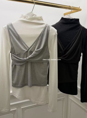class韩国直邮103006 ETER 韩代2025款  背心＋半高领打底两件套
