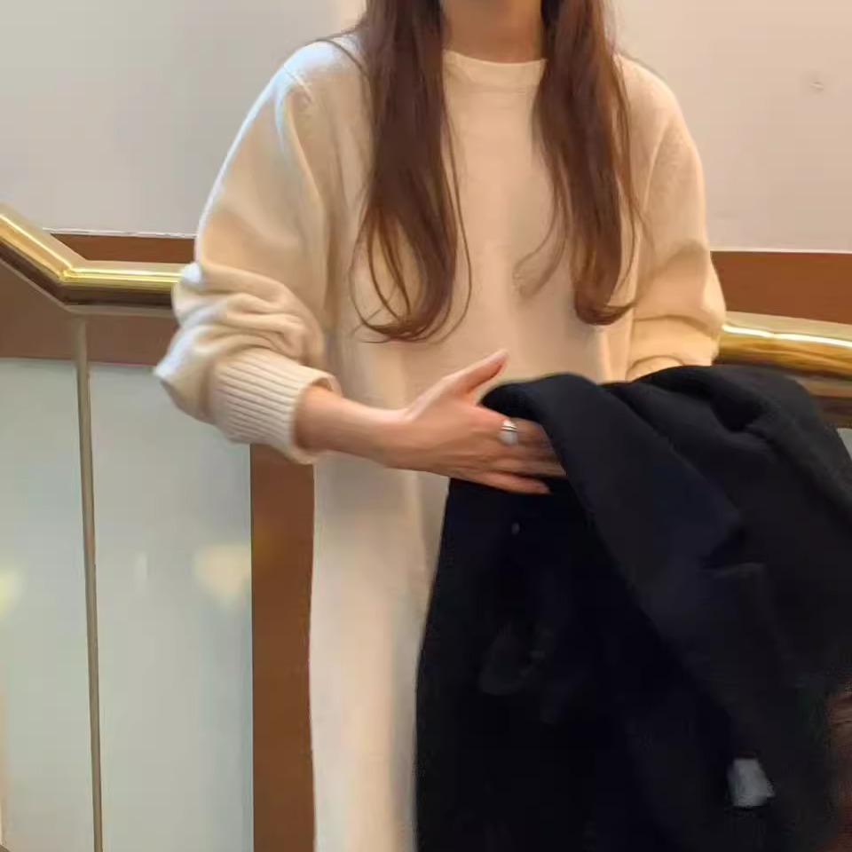 class韩国直邮112406 OUNCE韩代2025款羊毛1oo毛衣连衣裙