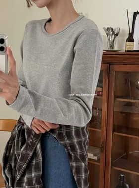 class韩国直邮120416 TIZZI 韩代2025款  厚实磨毛打底T