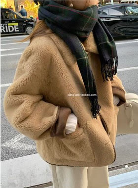 class韩国直邮121111 OUNCE 韩代2025款  两面穿毛毛外套