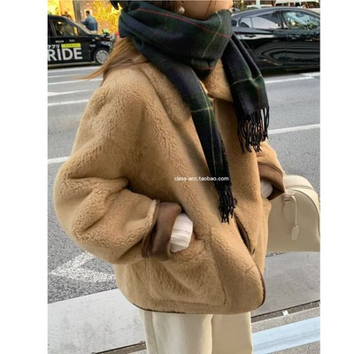 class韩国直邮121111 OUNCE 韩代2025款  两面穿毛毛外套