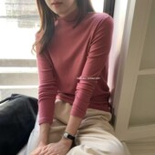 韩代2025款 韩现class韩国直邮111403 LEMIU 天丝羊毛半高领打底T