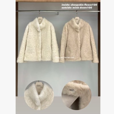 class韩国直邮011418 ONE MONE 韩代2025福利款  水貂绒毛毛外套