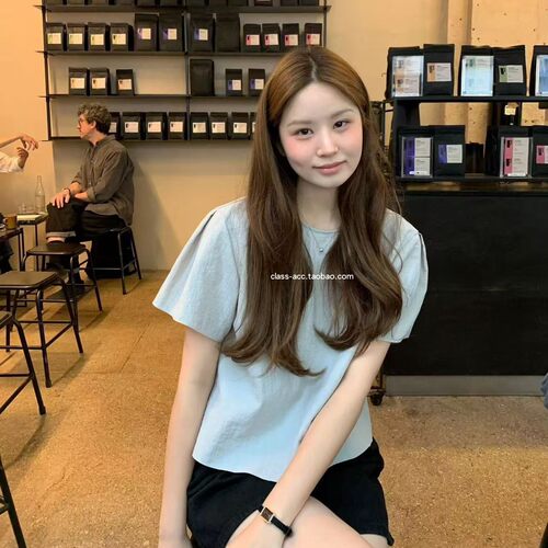 class韩国直邮1041913 OUNCE 韩代2026款  圆领短袖衬衫