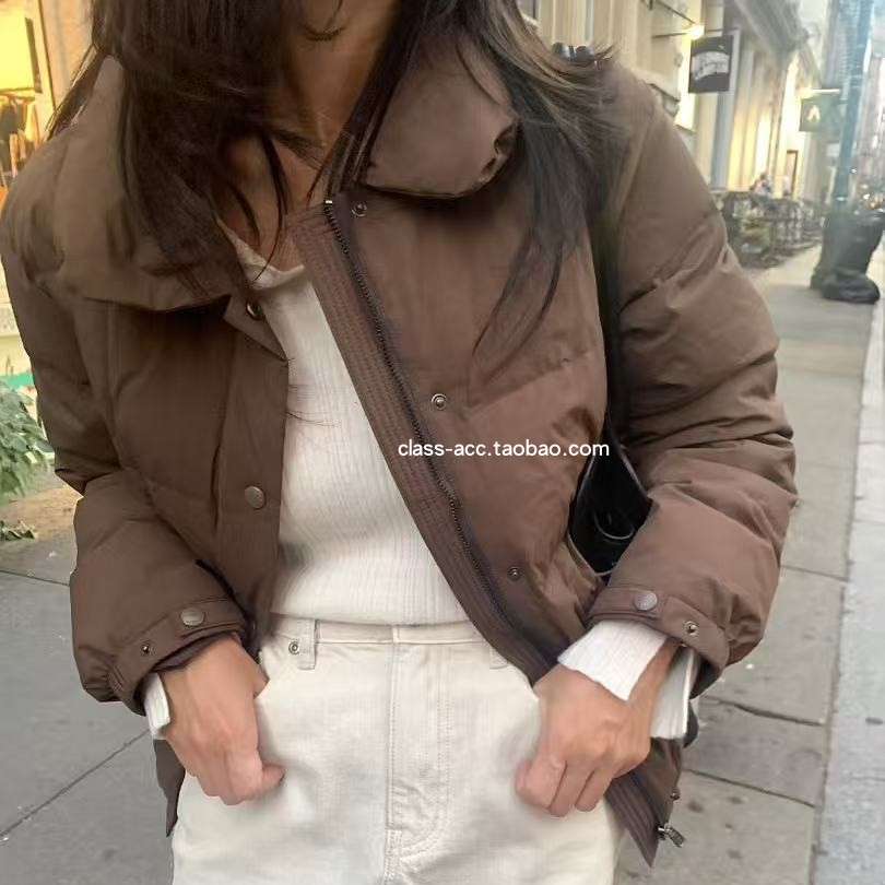 class韩国直邮102213 Underson 韩代2025款  鸭绒8:2小翻领羽绒服