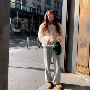 松紧腰可束脚加绒卫裤 韩代2025款 OUNCE class韩国直邮121113