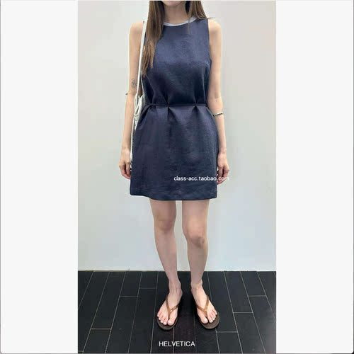 class韩国直邮052423 Helvetica 韩代2026款  亚麻无袖连衣裙