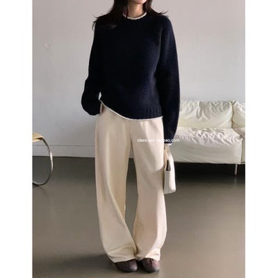 国现class韩国直邮111204 Gilli 韩代2025款加绒有垂感柔软休闲裤