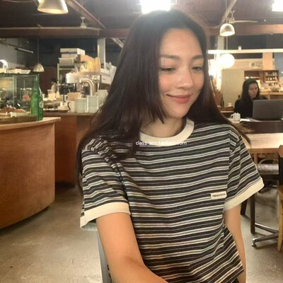 韩现class韩国直邮022506 Underson 韩代2026款  拼色短袖条纹T