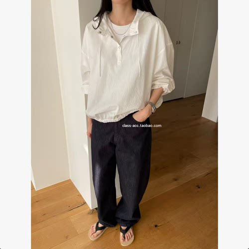 class韩国直邮1033117 FEBRUARY.11 韩代2026款  轻薄连帽衬衫