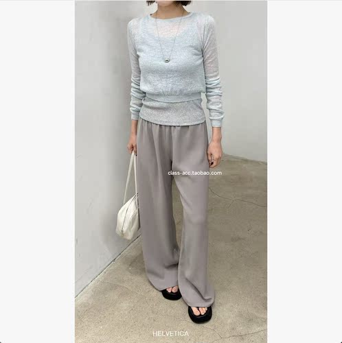 class韩国直邮1032722 Helvetica 韩代2026款  松紧腰凉感垂垂裤