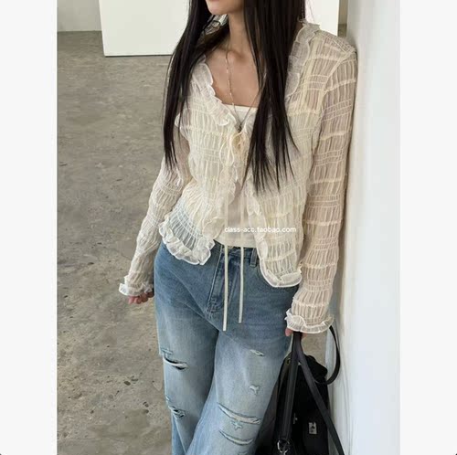 class韩国直邮1031718 Verbena 韩代2026款  吊带＋开衫两件套