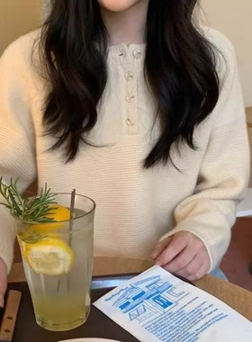 class韩国直邮112316 Sierra韩代2025款  美丽奴羊毛纽扣毛衣