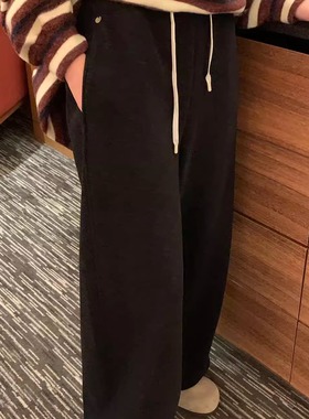 class韩国直邮112012 ONE MONE韩代2025款牛奶绒厚实可束脚卫裤