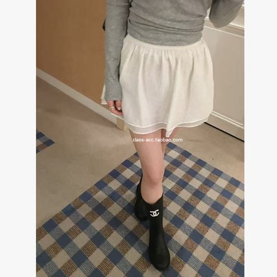 class韩国直邮031501 VEGETABLE 韩代2026款  松紧腰飘带裤裙