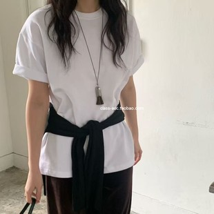 加绒短袖 class韩国直邮110602 棉1oo大版 韩代2025款 EST