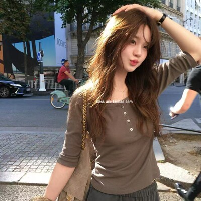 class韩国直邮022311 VEGETABLE 韩代2026款  纽扣中袖T