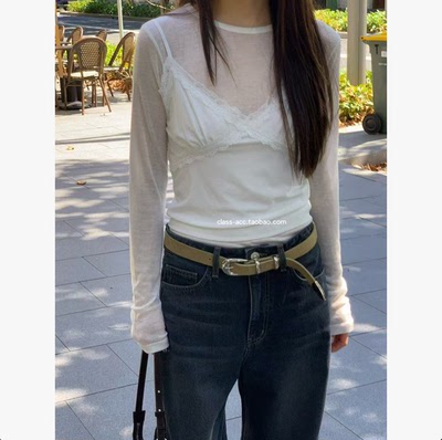 class韩国直邮022703 LOVEYOUSOMUCH 韩代2026款  蕾丝小吊带