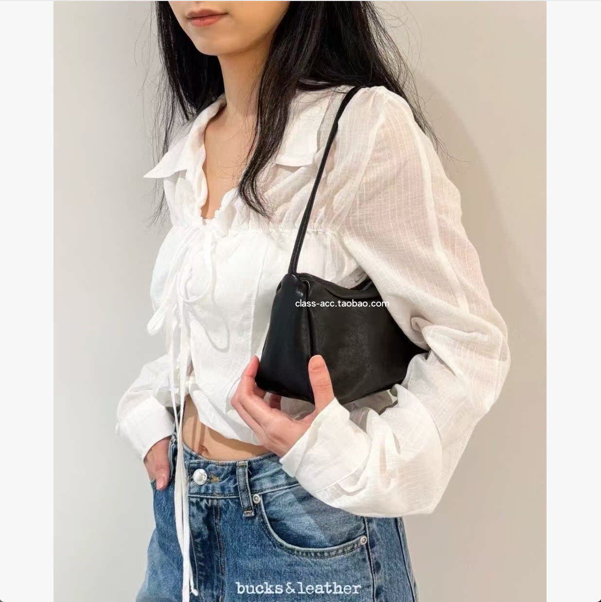 class韩国直邮1031916 bucks&leather 韩代2026 经典款单肩小包