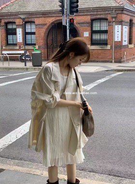 class韩国直邮022625 OUNCE 韩代2026款  仙气飘飘褶皱半裙