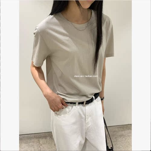 class韩国直邮051808 FEBRUARY.11 韩代2026款  做旧纯棉短袖T