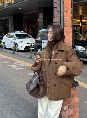 class韩国直邮123001 THE ABLE 韩代2025福利款  皮毛一体外套