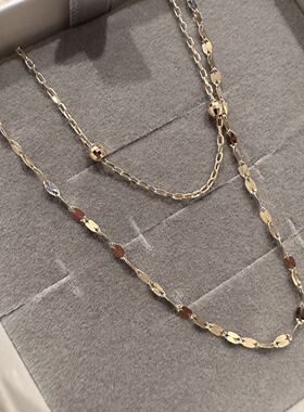 class日代 062203  Tsutsumi 简约片状链条18K手链