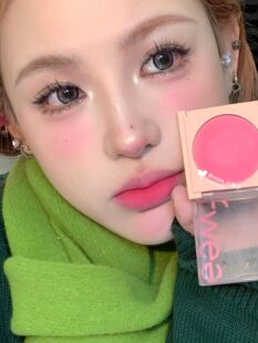 小猴子同款上脸巨嫩巨好看！ Fwee腮红膏03芭比粉韩国妹子女团色