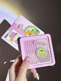 便宜又实用的盘！ETUDE小粉格子联名kakao真可爱四色眼影