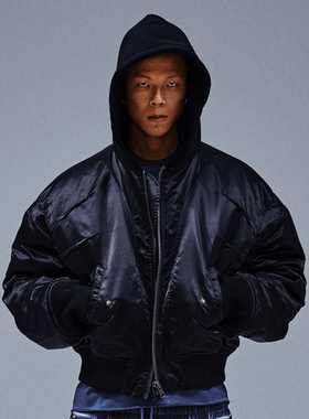 TecNineGroup DROP2 MA1 BOMBER 廓形充棉 连帽 飞行夹克棉服外套