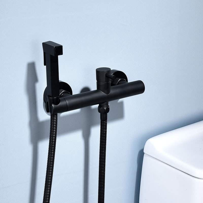 马桶伴侣喷枪厕所清洗高压喷头妇洗器卫生间黑色冲洗增压酒店别墅