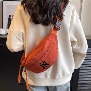 洋基队男女斜挎包胸包大容量学生跨包腰包运动布包ASUNY联名小包