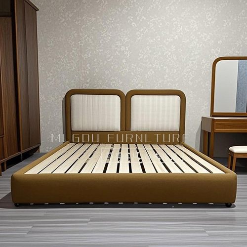 FF布艺大平面料羊毛双人床定制